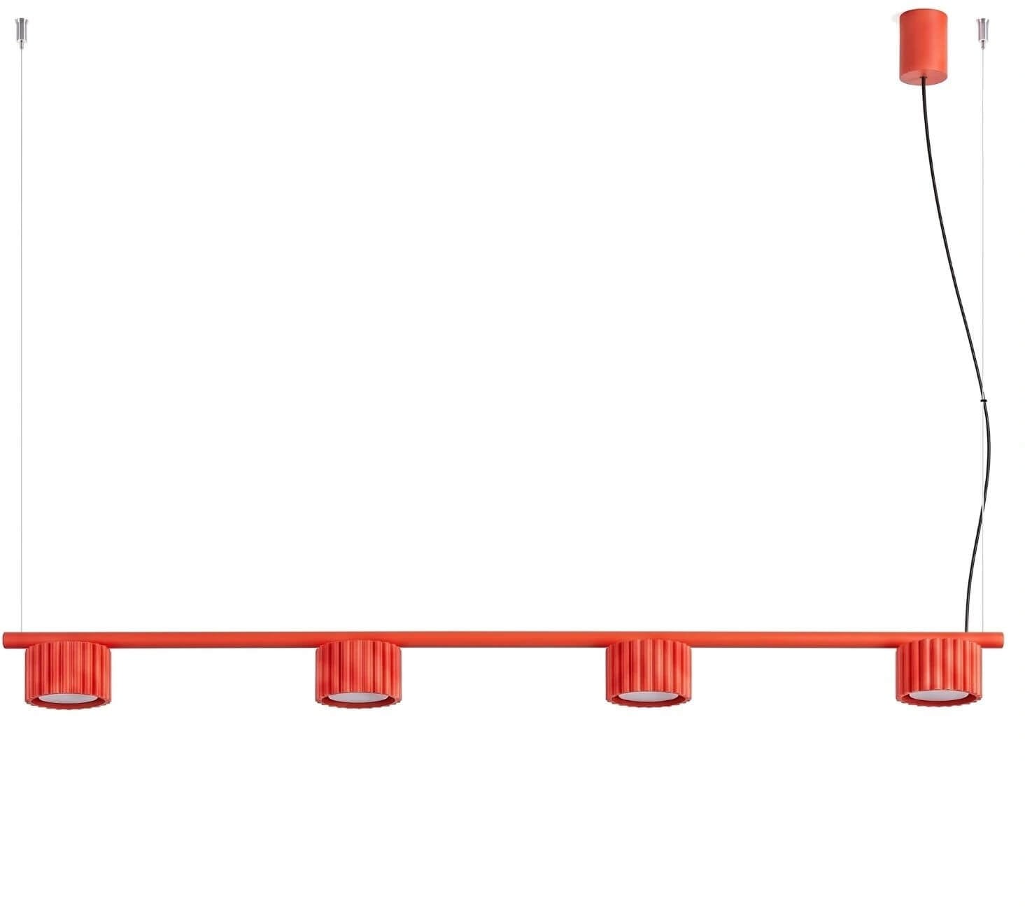 Sollux Lighting Aura závěsné svítidlo 4x10 W červená SL.2708
