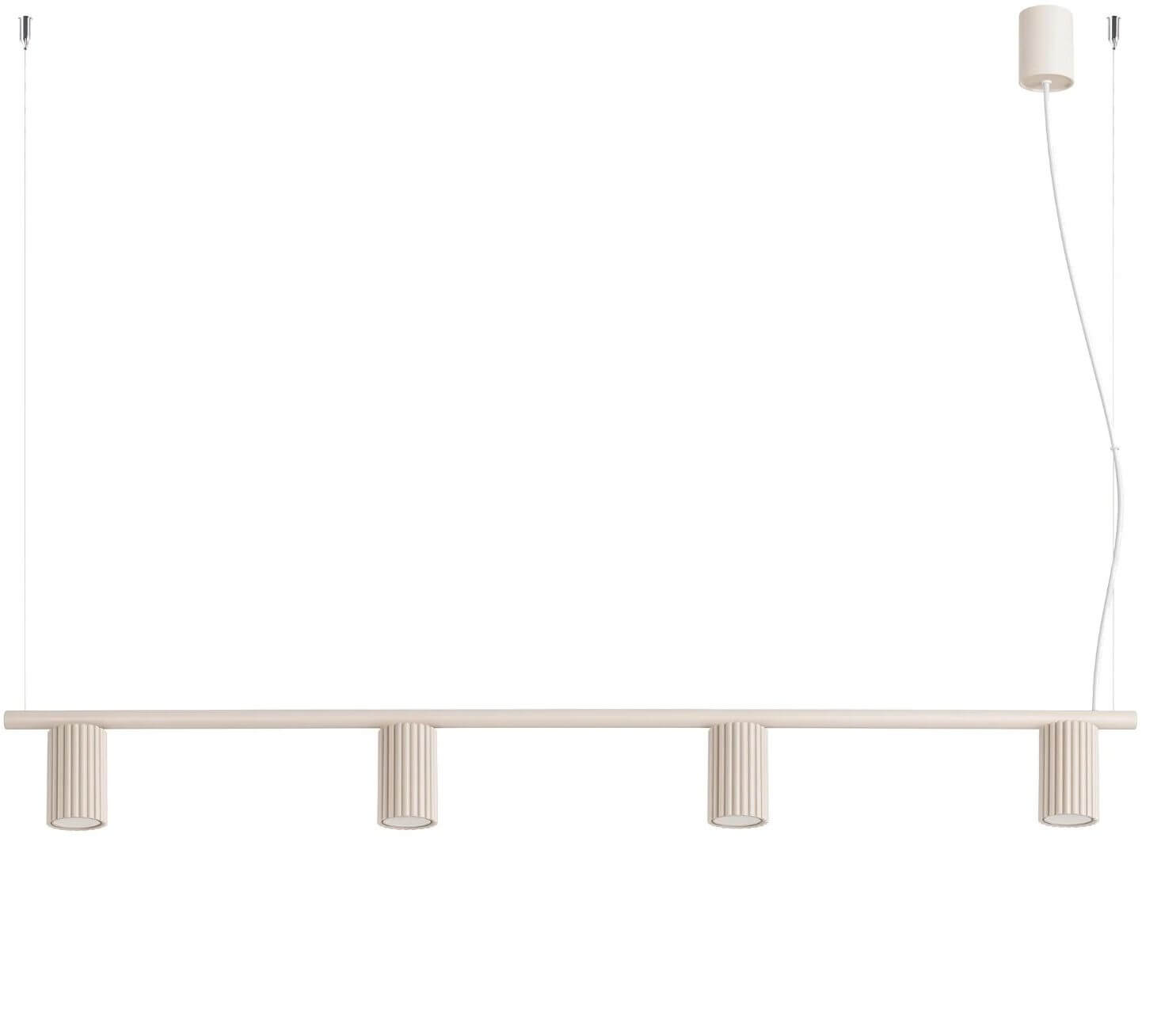 Sollux Lighting Karbon závěsné svítidlo 4x10 W béžová SL.2713