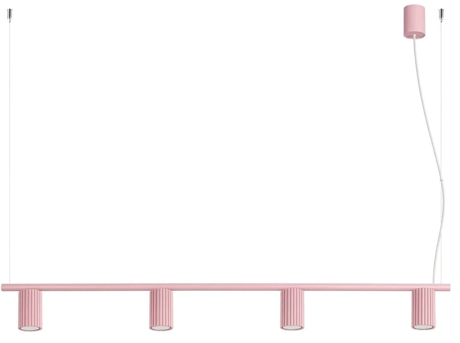 Sollux Lighting Karbon závěsné svítidlo 4x10 W růžová SL.2721