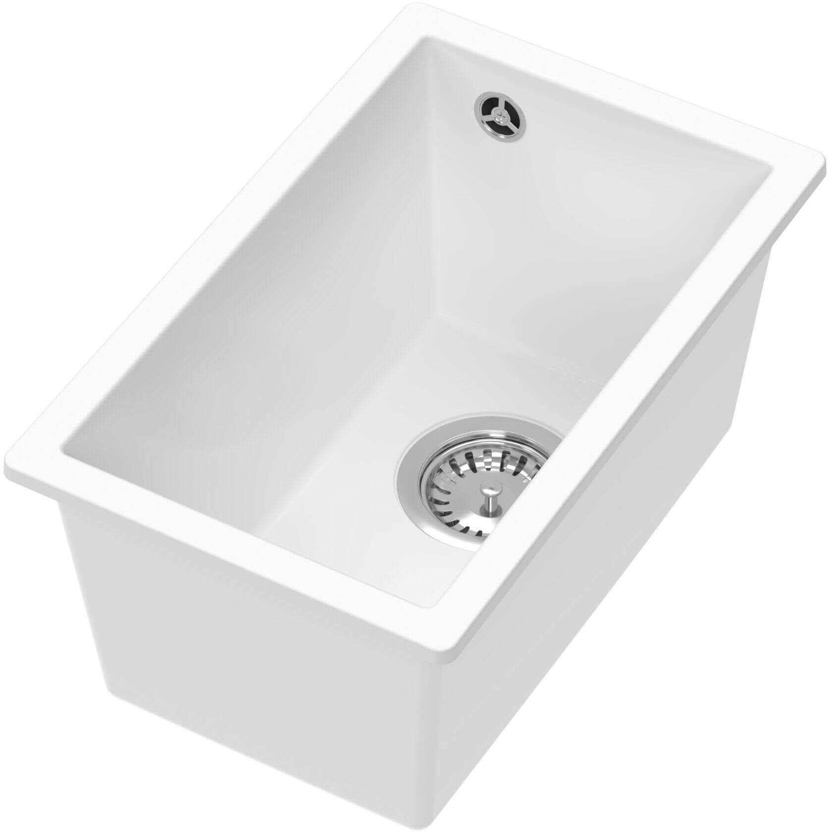 Ruvetti Lilo 35 závěsný dřez 45x28 cm bílá 3001LI_WH35_P