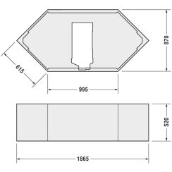 Duravit D-Code obklad vany 790477000000000