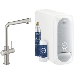 Grohe Blue startovací sada s kuchyňskou baterií stojící ušlechtilá ocel 31454DC1