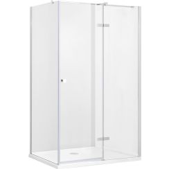 Besco Pixa sprchový kout 100x80 cm obdélníkový chrom lesk/průhledné sklo PPP-108-195-C