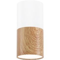 Candellux Tuba stropní světlo 1x25 W bílá-dřevo 2273655