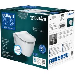 Duravit Soleil by Starck sada mísa + prkénko s pomalým sklápěním závěsná ano bílá 45860920A1