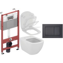 Set záchodová mísa Ideal Standard Tesi T007901, záchodové prkénko Ideal Standard Tesi T352701, 9240407