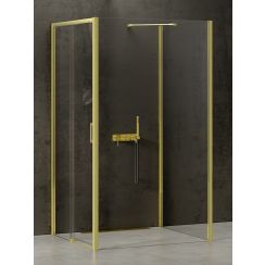 New Trendy Prime Light Gold sprchový kout 120x110 cm obdélníkový zlatá lesk/průhledné sklo K-1640