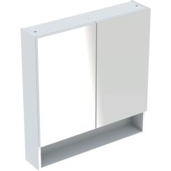 Geberit Selnova Square skříňka 78.8x17x85 cm Se zrcadlem bílá 501.268.00.1