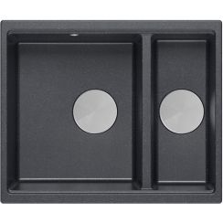 Quadron Logan dřez graniteq 55x46 cm černá-šedá/grafitová/onyx HCQL5646U8-BS_U