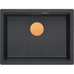 Quadron Logan dřez graniteq 56x45 cm černá-šedá/grafitová/onyx HQJ6045U8PVDC1U