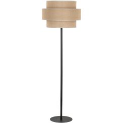 TK Lighting Calisto stojací lampa 1x15 W černá-béžová 5405