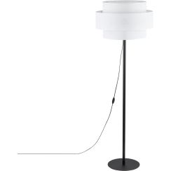 TK Lighting Calisto stojací lampa 1x15 W bílá-černá 5894