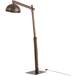 TK Lighting Oslo stojací lampa dřevo-hnědá 6319