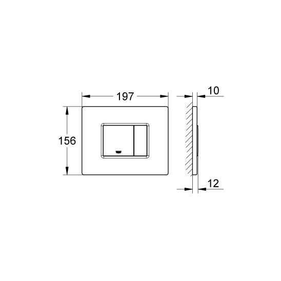 Sada záchodová štětka Grohe Essentials 40513001, splachovací tlačítko Grohe Skate 38732000, 40510001, 40507001, 40508001, 40511001, 40372001