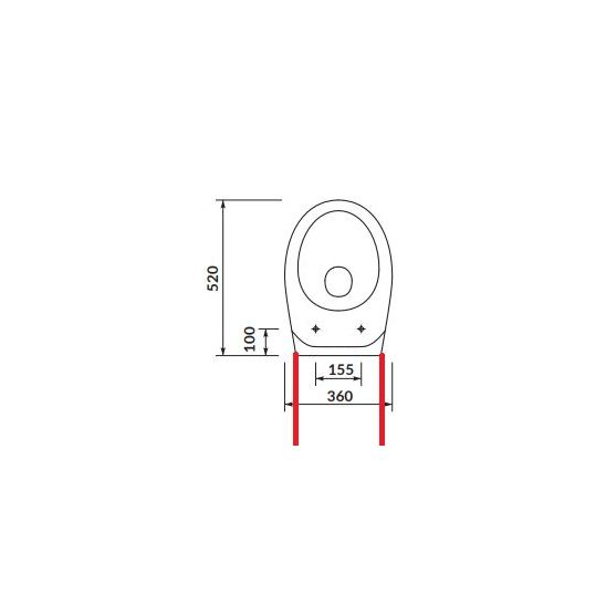 Set záchodová mísa Cersanit Delfi K11-0021, záchodové prkénko Cersanit Delfi K98-0073