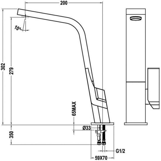 Sada kuchyňská baterie Teka Icon 33915020N, dřez Tegranit Teka Stone 115360013