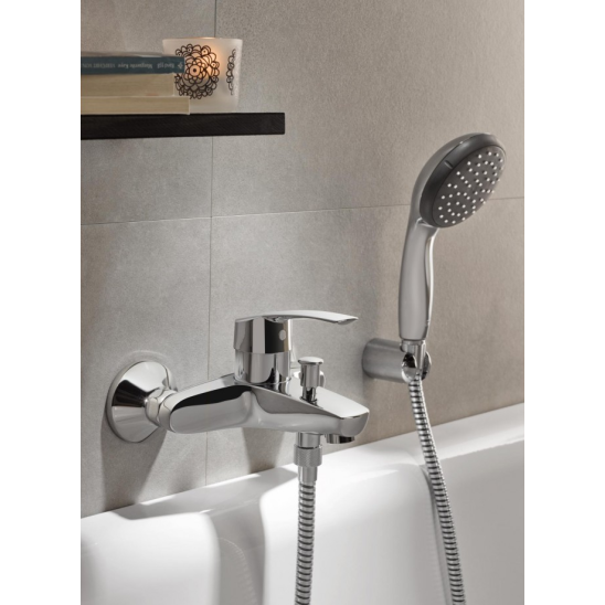 Sada sprchová sada Grohe New Tempesta 26381001, vanová baterie Grohe Eurosmart 33300002