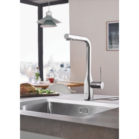 Sada kuchyňská baterie Grohe Essence 30270000, ocelový dřez Grohe K700 31574SD1, 40535000