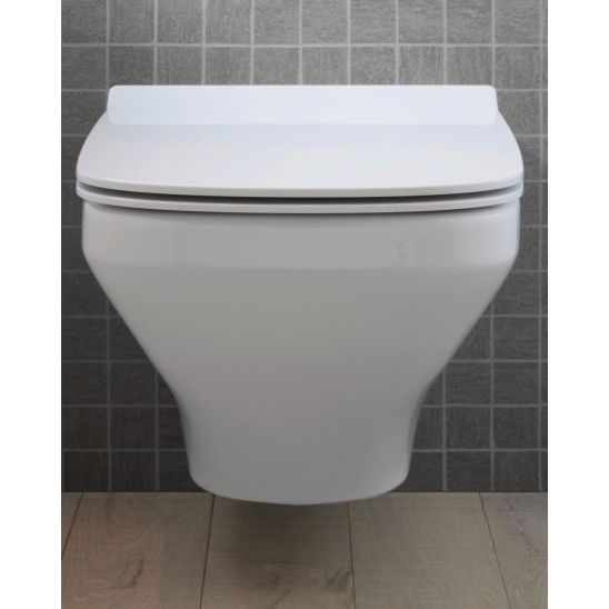 Sada WC mísa se sedátkem s pomalým sklápěním Duravit DuraStyle 45510900A1, podomítkový WC modul Duravit DuraSystem WD1011000000, WD5001011000