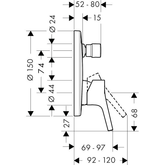 Sada hlavová sprcha Hansgrohe Select 26522400, vanová baterie Hansgrohe Talis S 72405000, 72021000, 27413000, 26421400, 27454000