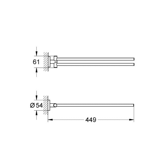 Sada věšák na ručník Grohe Essentials 40371001, věšák na ručník Grohe Essentials 40364001