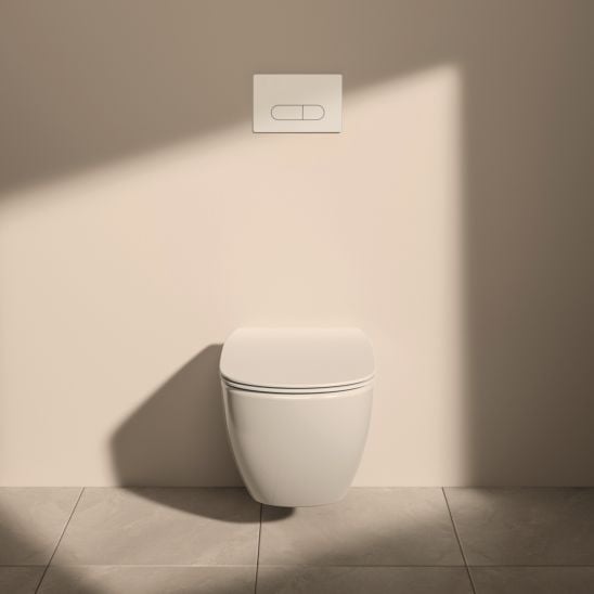 Sada záchodová mísa Ideal Standard Tesi T007901, podomítkový WC modul Tece Base 9400407, T352701, 9.240.401