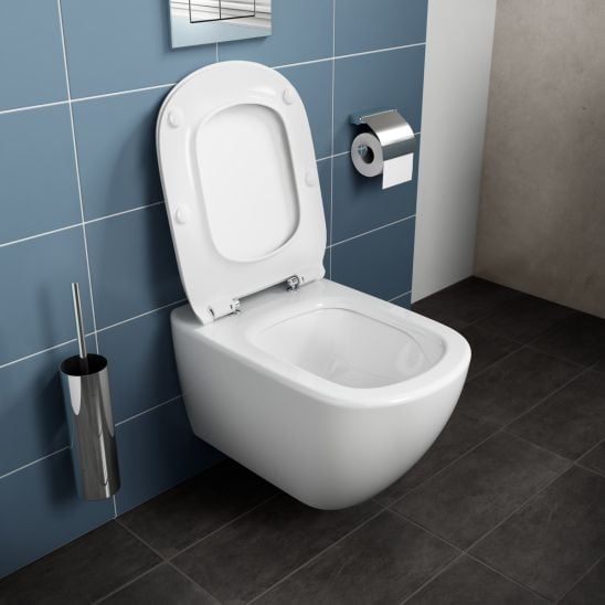 Sada záchodová mísa Ideal Standard Tesi T007901, podomítkový WC modul Tece Base 9400407, T352701, 9.240.401