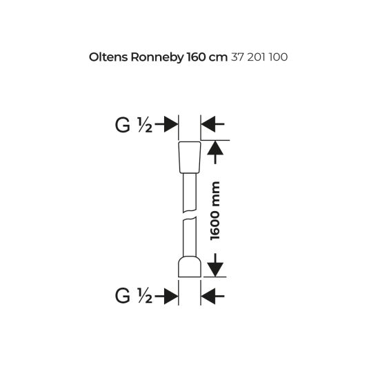 Sada sprchová tyč Oltens Alling 37300100, sprchová hlavice Oltens Ume 37102100, 37201100