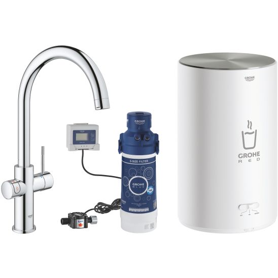 Sada kuchyňská baterie Grohe Red 30083001, granitový dřez Grohe K700 31654AP0