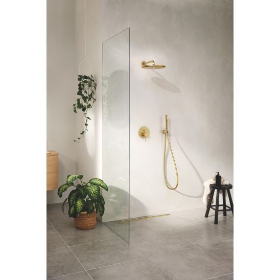 Sada hlavová sprchá s ramenem Grohe Rainshower 26066GN0, vanová baterie Grohe Lineare 24064GN1, 26658GN0, 27400GN0, 28362GL1
