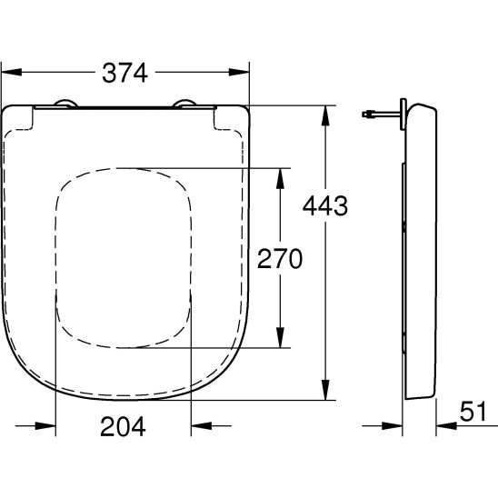 Set záchodová mísa Grohe Euro Ceramic 3920600H, záchodové prkénko Grohe Euro Ceramic 39330001