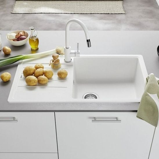 Sada granitový dřez Blanco Legra XL 6 S 523328, kuchyňská baterie Blanco Mida 519418