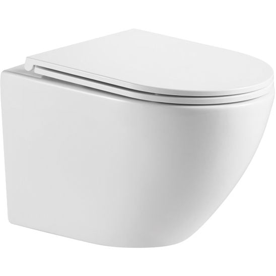 Sada WC mísa se sedátkem s pomalým sklápěním Omnires Ottawa OTTAWAMWBP, podomítkový WC modul Tece Base 9400407, 9240407