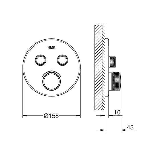 Set hlavová sprcha Grohe Rainshower 26066GL0, vanová baterie Grohe Grohtherm SmartControl 29119GL0, 26574GL0, 27057GL0, 27074GL0, 28362GL0