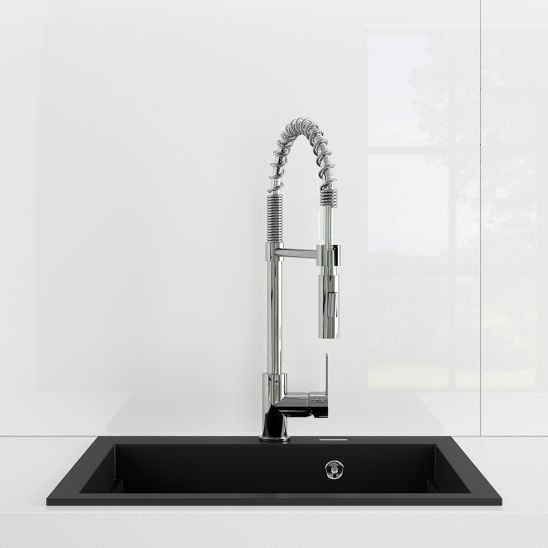 Sada kuchyňská baterie Oltens Borga 35207100, granitový dřez Oltens Gravan 72000300
