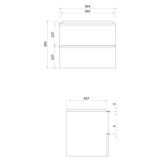 Sada skříňka Cersanit Virgo S522-020, umyvadlo Cersanit Virgo K118-006