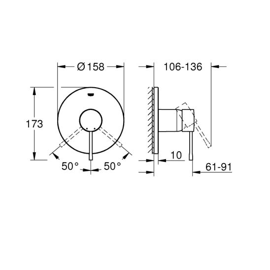 Sada sprchová baterie Grohe Essence 24057AL1, sprchová tyč Grohe Rainshower 26603AL0, 26574AL0, 27057AL0, 35600000, 28388A00