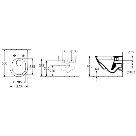 Sada sada mísa+prkénko Villeroy & Boch Subway 3.0 4670TS01, podomítkový WC modul Villeroy & Boch ViConnect 92246100, 922490AN