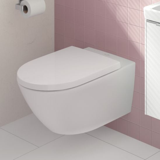 Sada sada WC s mísou a sedátkem Villeroy & Boch Subway 3.0 4670TS01, podomítkový WC modul Villeroy & Boch ViConnect 92242700, 922490AN