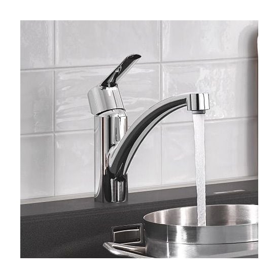 Sada ocelový dřez Grohe K700 31574SD1, kuchyňská baterie Grohe Start 30530002