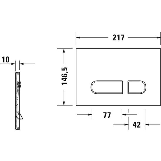 Sada záchodová mísa Duravit ME by Starck 2530092000, podomítkový WC modul Duravit DuraSystem WD1011000000, 0020190000, WD5001031000