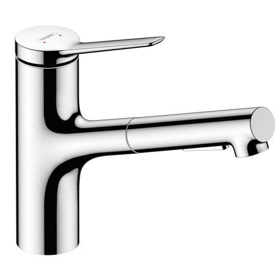 Sada ocelový dřez Hansgrohe S41 43334800, kuchyňská baterie Hansgrohe Zesis M33 74800000