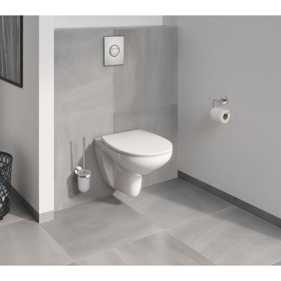 Sada podomítkový WC modul s tlačítkem a těsněním Grohe Solido 39930000, WC mísa se sedátkem s pomalým sklápěním Grohe Bau Ceramic 39899000