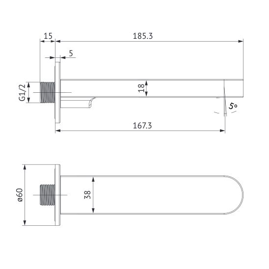 Sada vanová baterie Cersanit Crea S951-322, sprchová sada Cersanit Inverto S951-709, S951-557