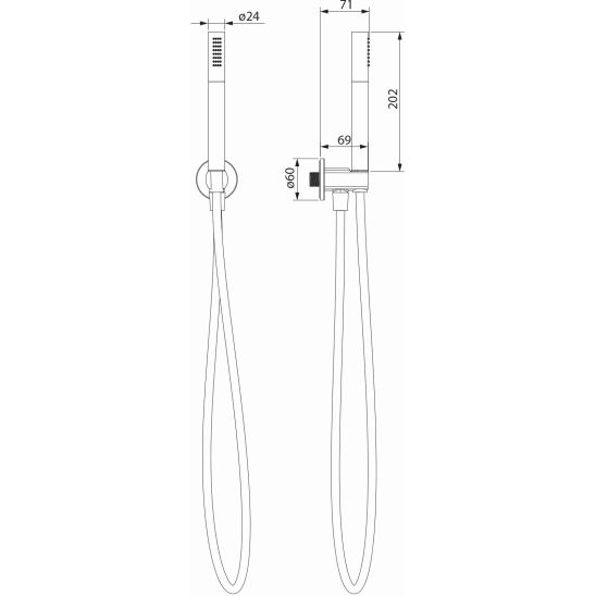 Sada vanová baterie Cersanit Crea S951-322, sprchová sada Cersanit Inverto S951-709, S951-557