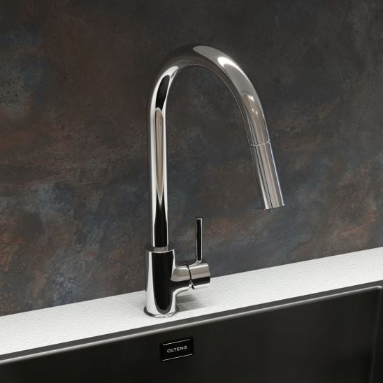 Sada granitový dřez Blanco Etagon 500-U 525887, kuchyňská baterie Oltens Litla 35204100
