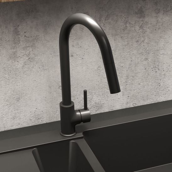 Sada granitový dřez Blanco Etagon 500-U 525887, kuchyňská baterie Oltens Litla 35204300