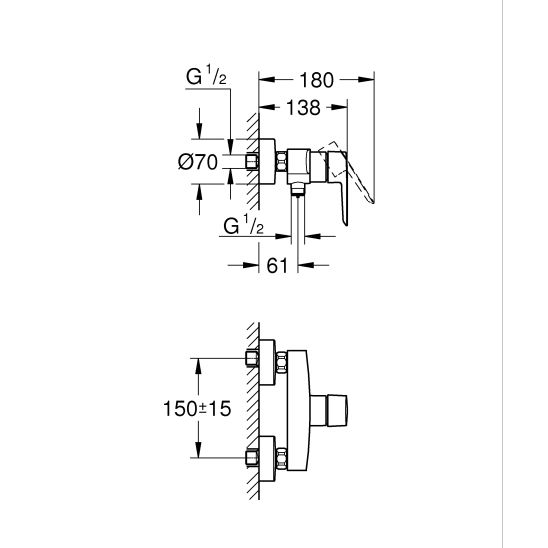 Sada sprchová sada Grohe Vitalio Start 279482431, sprchová baterie Grohe Start 322792432