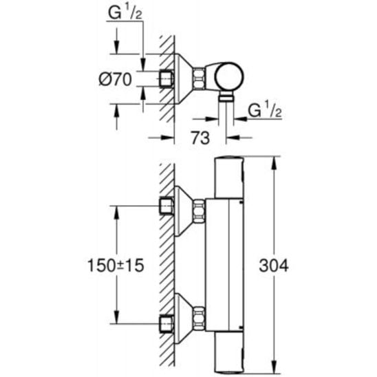 Sada sprchová sada Grohe Vitalio Start System 266802431, sprchová baterie Grohe Precision 345942430