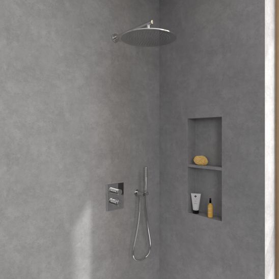 Sada vanová baterie Villeroy & Boch Universal Taps & Fittings TVD00065300061, hlavová sprcha Villeroy & Boch Universal Showers TVC00000300061, TVD00065100000, TVS10900600061, TVC00045800061, TVC00045351061, TVC00045600061, TVC00003500061